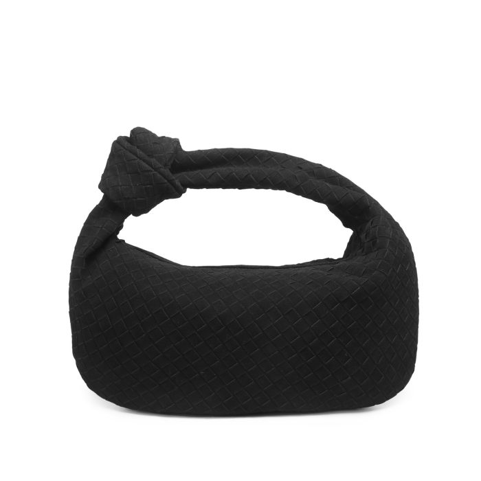 The knotted Bag PU Suede Large Black