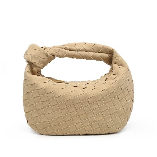 The knotted Bag PU Suede Small Cream
