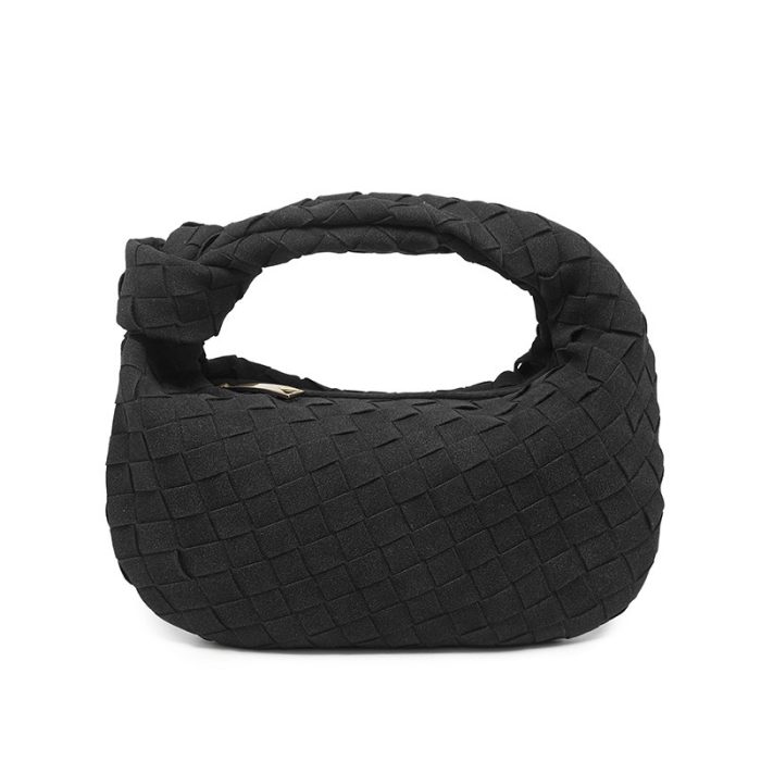 The knotted Bag PU Suede Small Black