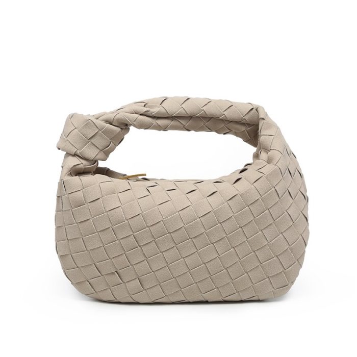 The knotted Bag PU Suede Small Beige