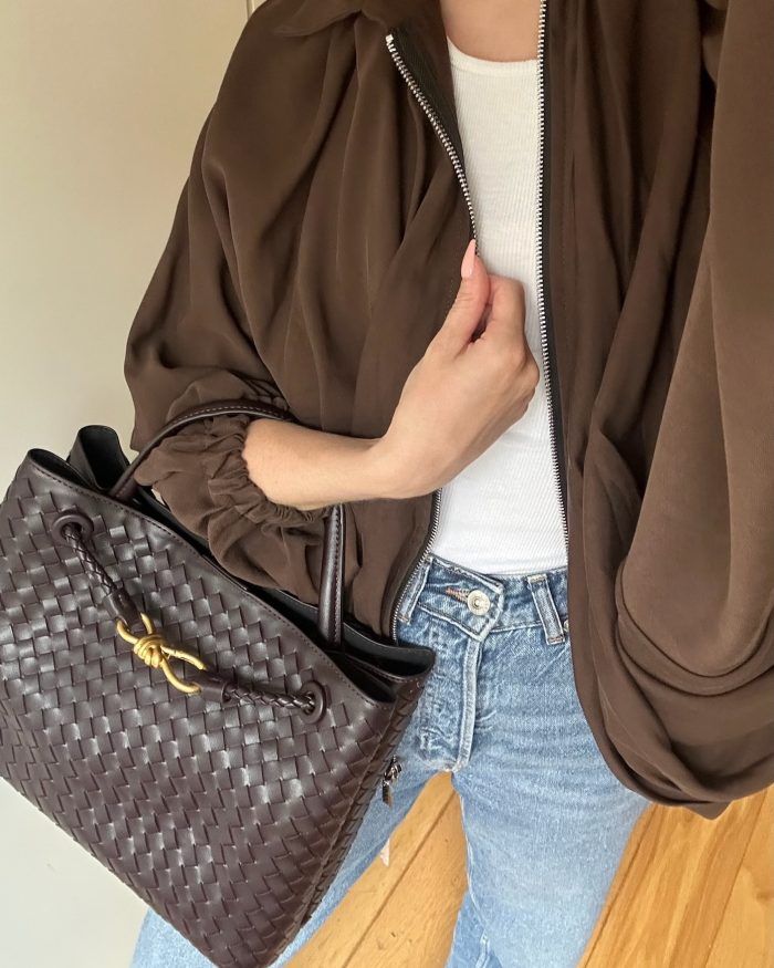 Cleo Lightweight Brown Bomber Jacket