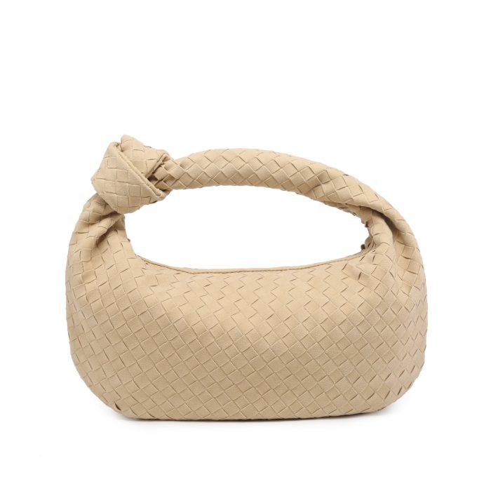 The knotted Bag PU Suede Large Cream