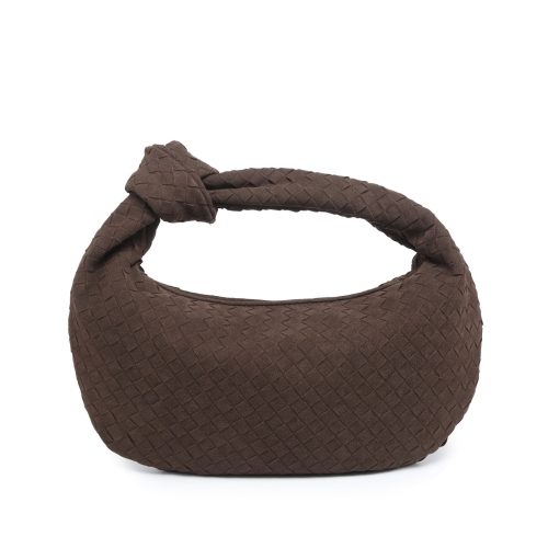 The knotted Bag PU Suede Large Chocolate
