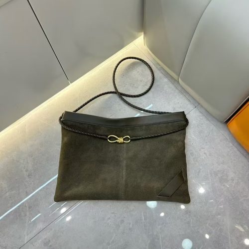 Elle Genuine Leather & Genuine Suede Bag Green
