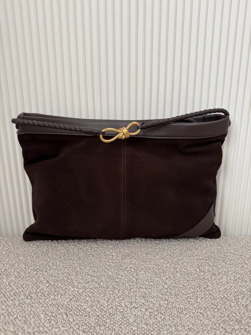 Elle Genuine Leather & Genuine Suede Bag Brown