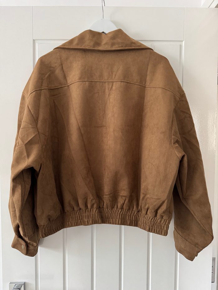 Arden Faux Suede bomber jacket camel