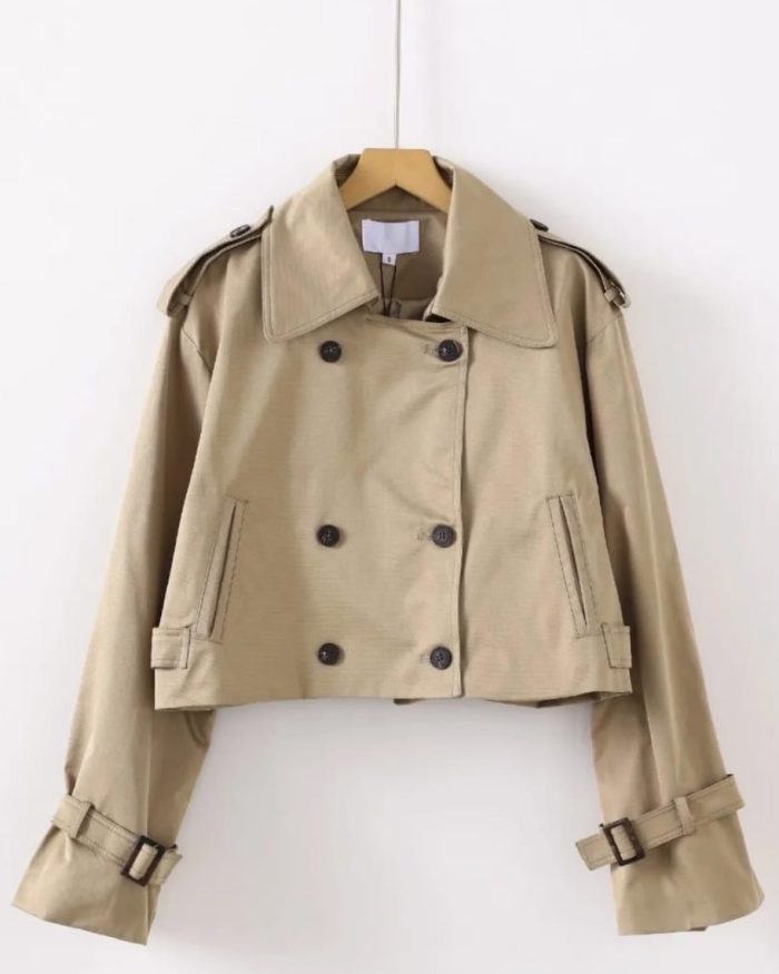 Sloane Short Boxy Trench Jacket Coat