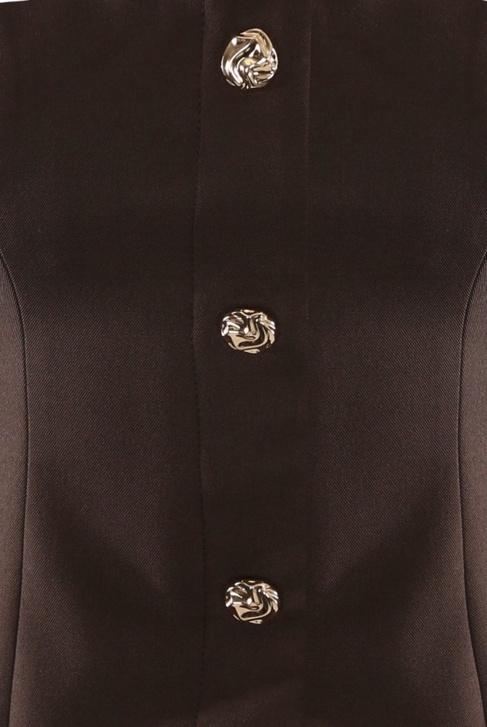 Blair Brown Bandeau Tailored Top
