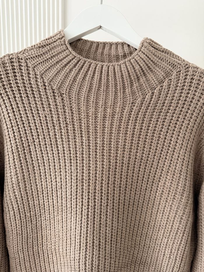 Mock Neck Long Sleeve Knitted Jumper - Image 2