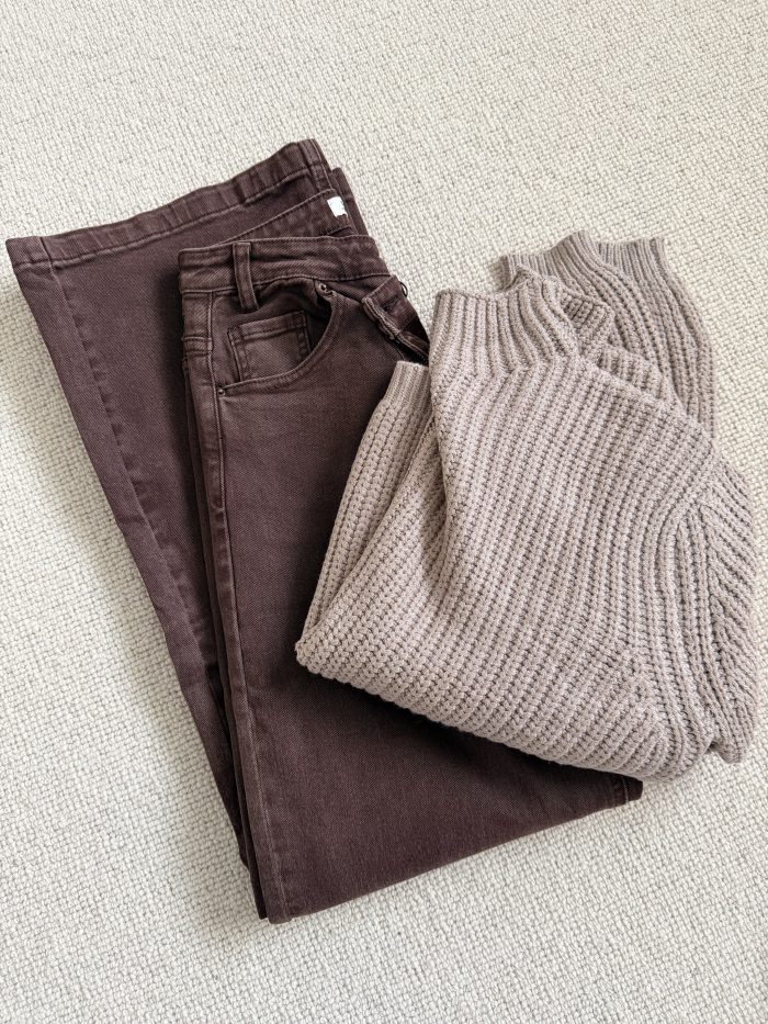 Mock Neck Long Sleeve Knitted Jumper - Image 5