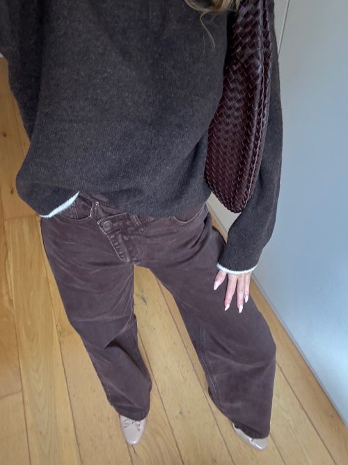 Dad fit chocolate brown jeans