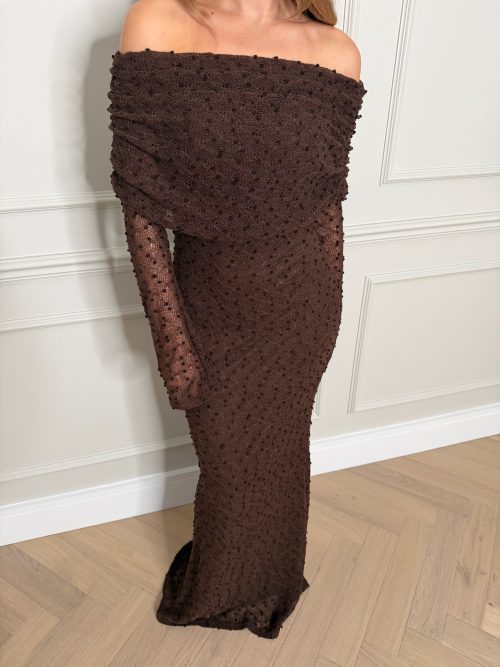 Hallie Lace Bardot Maxi Dress