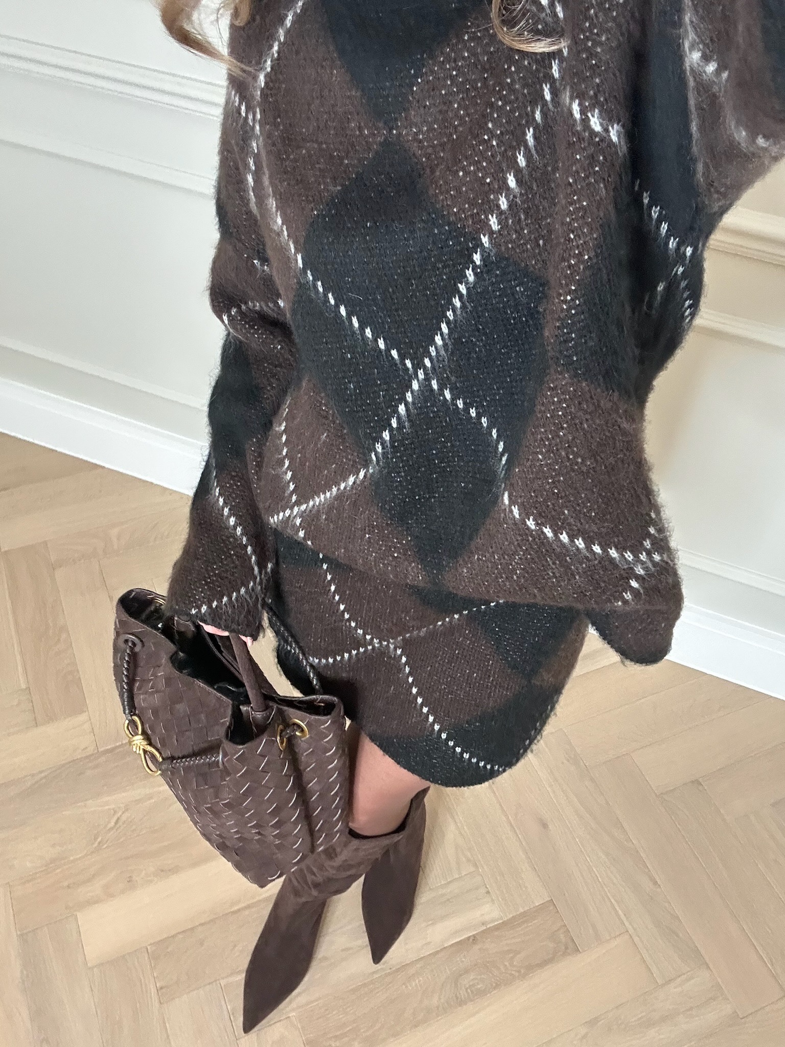 Lois Argyle Jumper & Skirt Set