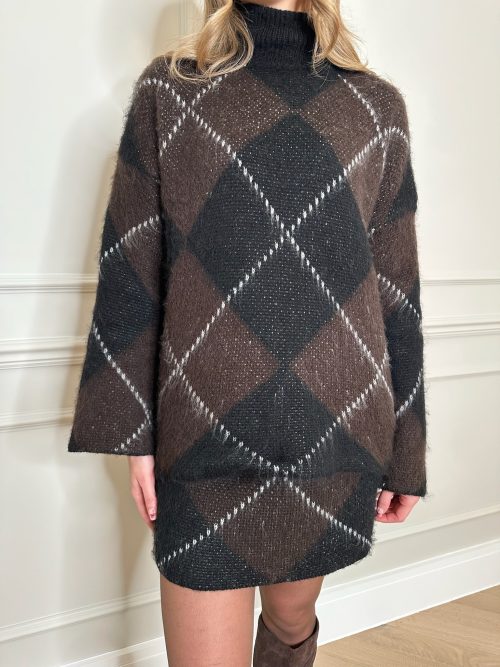 Lois Argyle Jumper & Skirt Set