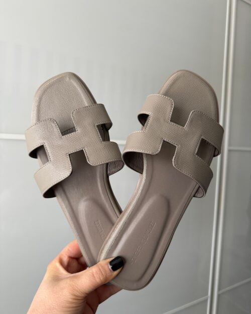 Genuine Leather Harper Sandals - Grey